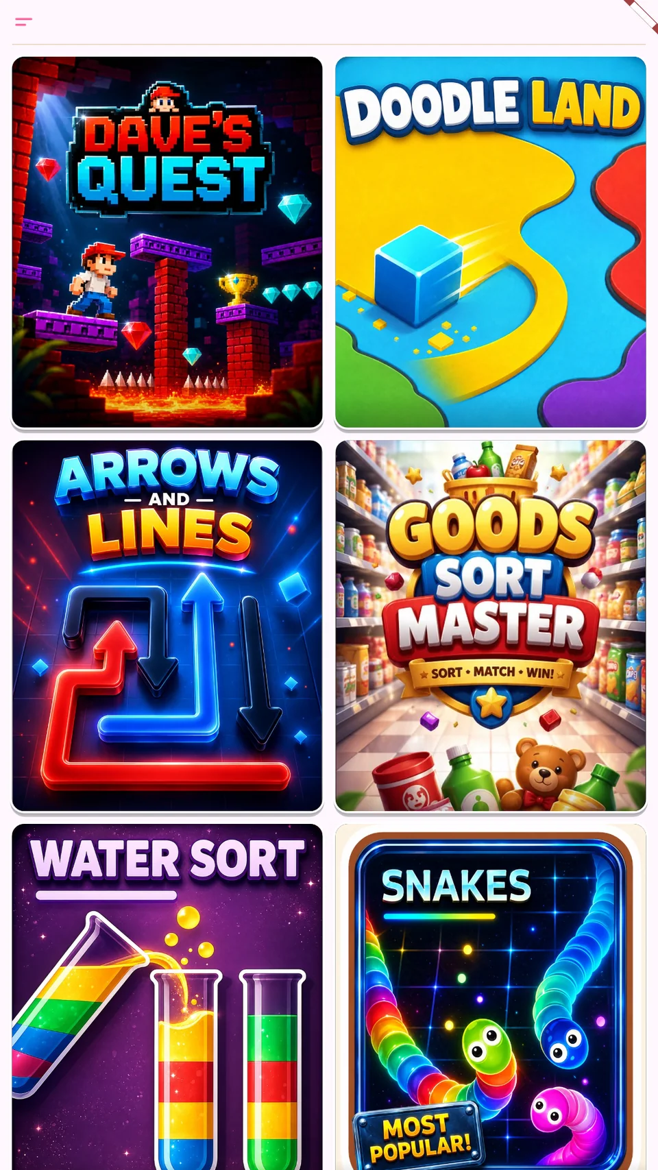 Popular Games app screenshot